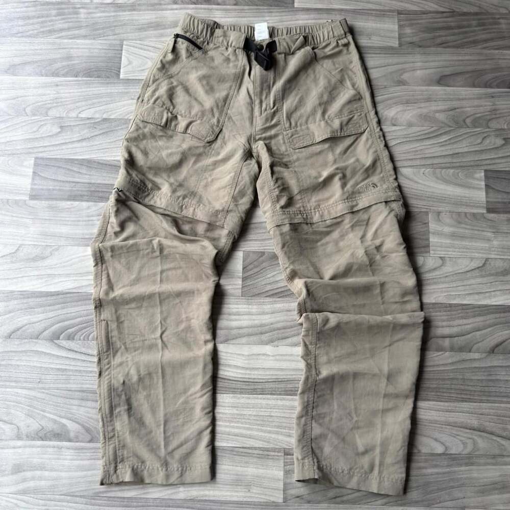 The North Face Convertible Hiking Pants Mens Medium Khaki Cargo Zip-Off